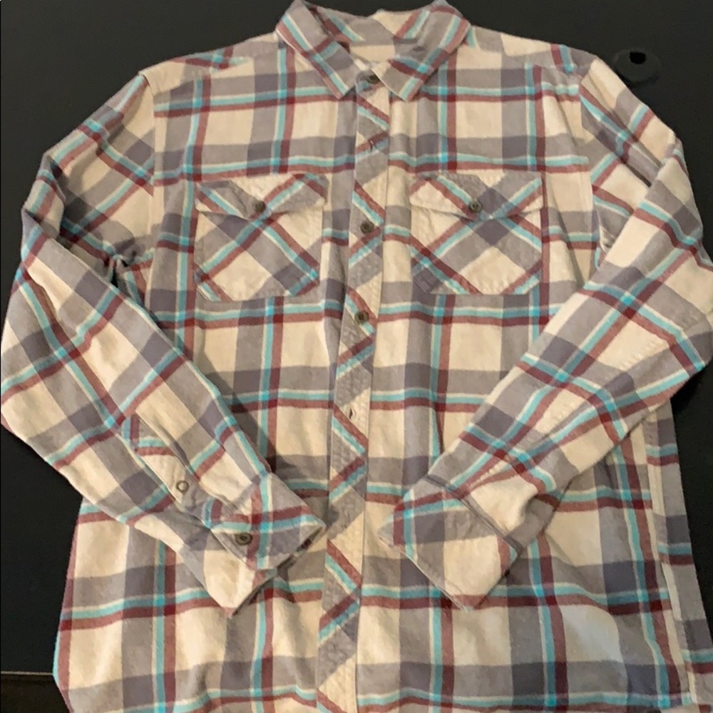 Grey & Burgundy Flannel